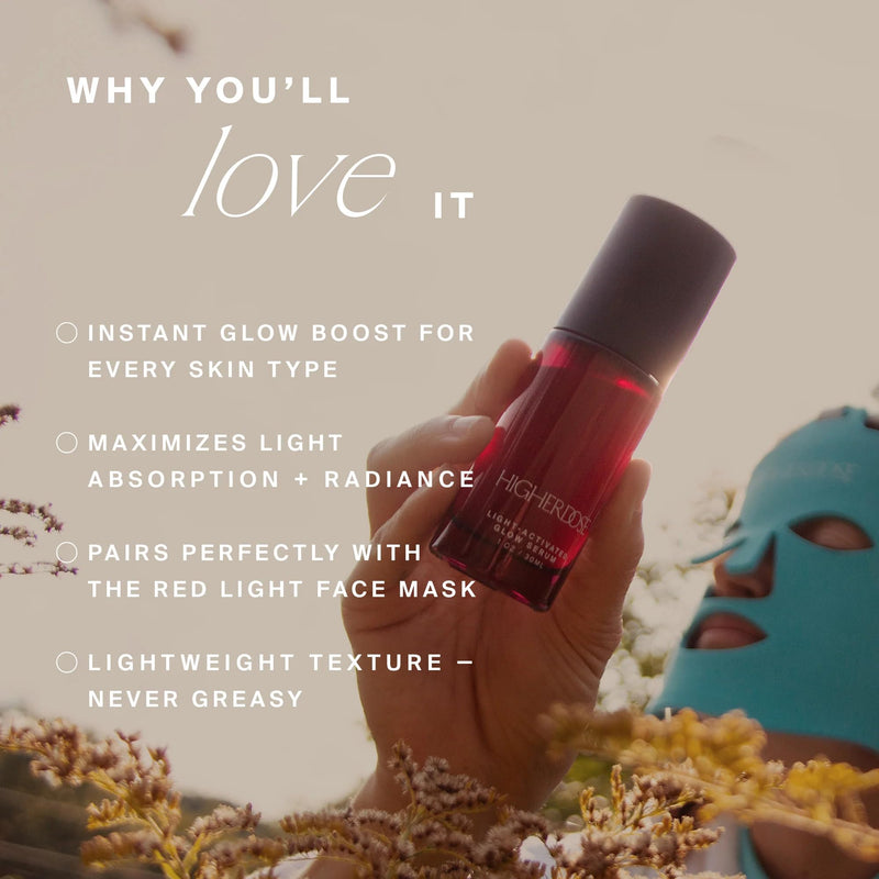 HigherDOSE Glow Serum - Facial Serum Formulated to Plump, Hydrate, and Stimulate Radiant Skin - Help Reduce Fine Lines and Wrinkles - 1 oz