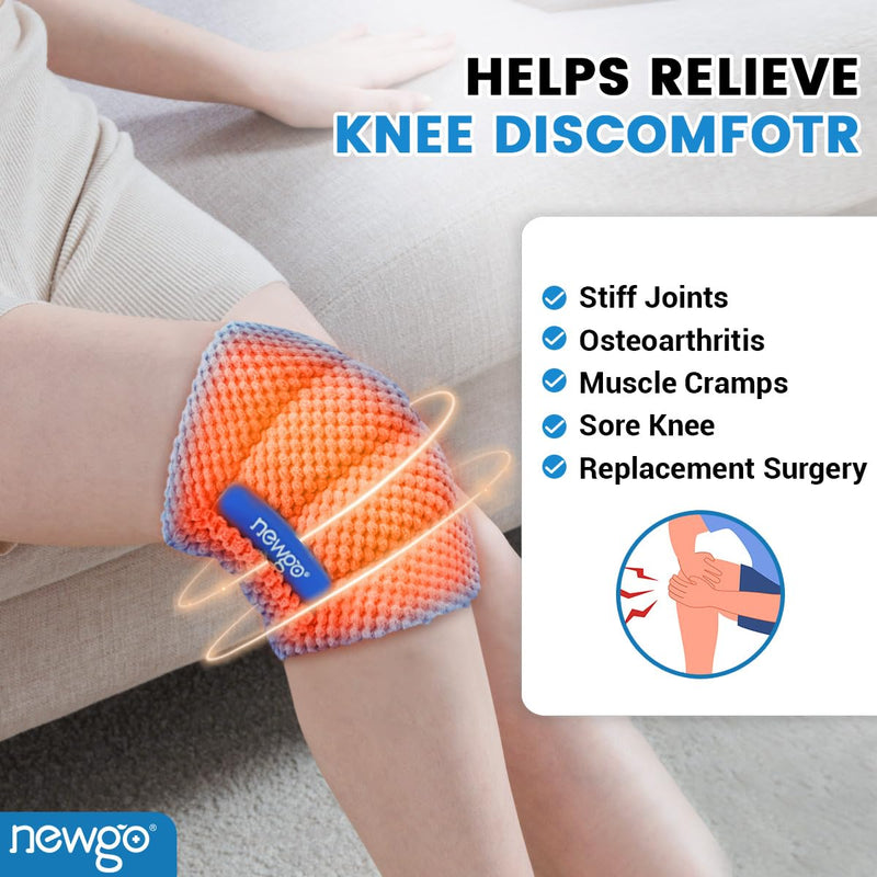 [Australia] - NEWGO Heat Pad Grain Pillow for Knees, Microwave Natural Knee Hot Water Bottle for Relieving Knee Pain and Arthritis, Muscle and Joint Stiffness Super Soft Fabric 