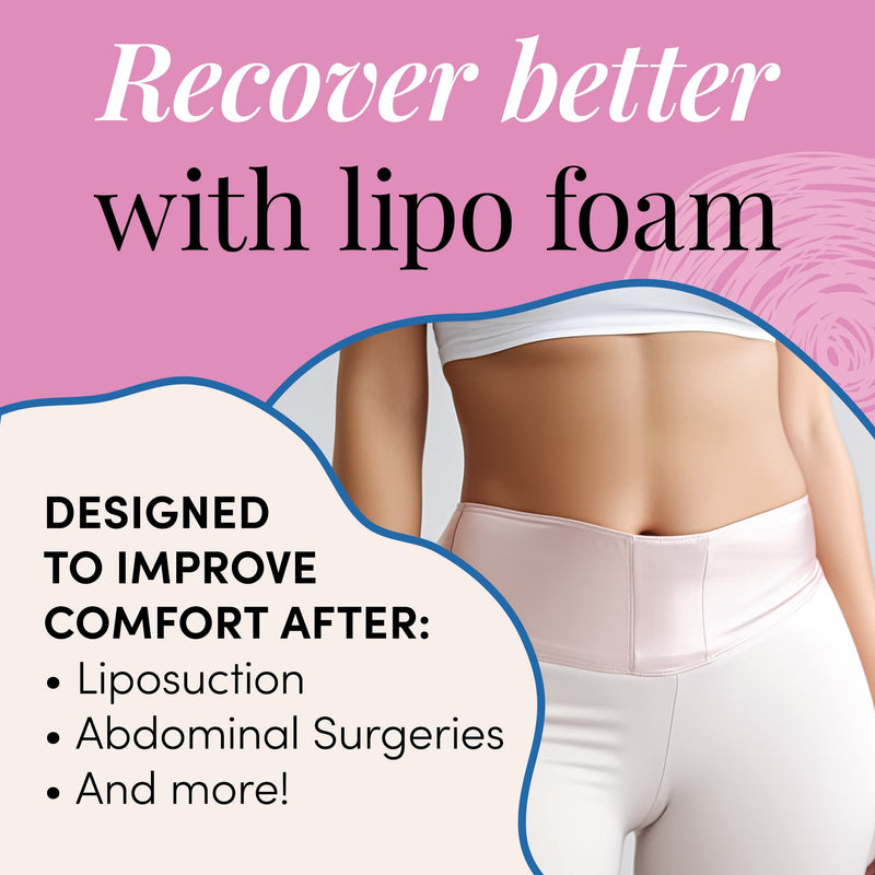 IMPRESA Black Liposuction Foam Pads - 4-Pack, Adhesive Medical Foam Padding for Post-Surgery & Post-Liposuction Compression Garments, Tummy Tuck Recovery 4 Pack