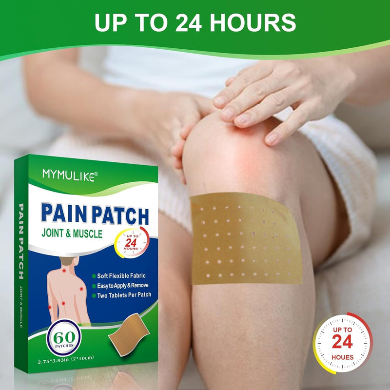 [Australia] - 60 Count Pain Relief Patch, Pain Relief Heat Patch Sticker for Neck and Shoulder, Pain Relief for Shoulder, Heat Patch Pain Patch for Lumbar Spine, Knee 