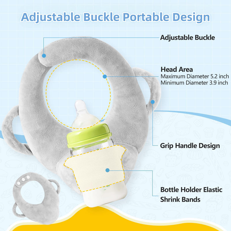 Bottle Holder for Baby Self Feeding, Baby Bottle Holder Hands Free, Portable Baby Bottle Holder, Bottle Propper for Baby, Adjustable Breastfeeding Pillows Support for Newborns, Twin Baby Essentials