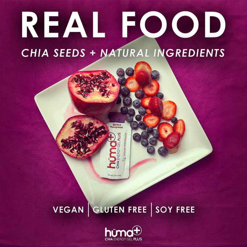 [Australia] - Huma Plus (Double Electrolytes) Chia Energy Gel, Variety Pack, 12 Gels - Stomach Friendly, Real Food Energy Gels 1.55 Ounce (Pack of 12) Variety Plus 