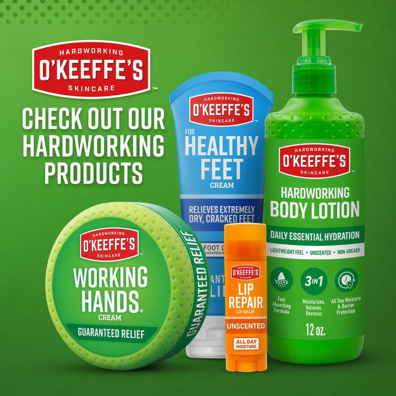 O'Keeffe's for Healthy Feet Foot Cream - 3 oz Tube (2 Pack) - Guaranteed Relief for Extremely Cracked, Dry Feet, Repairing Skincare, Instantly Boosts and Retains Moisture Levels 3 Ounce (Pack of 2)