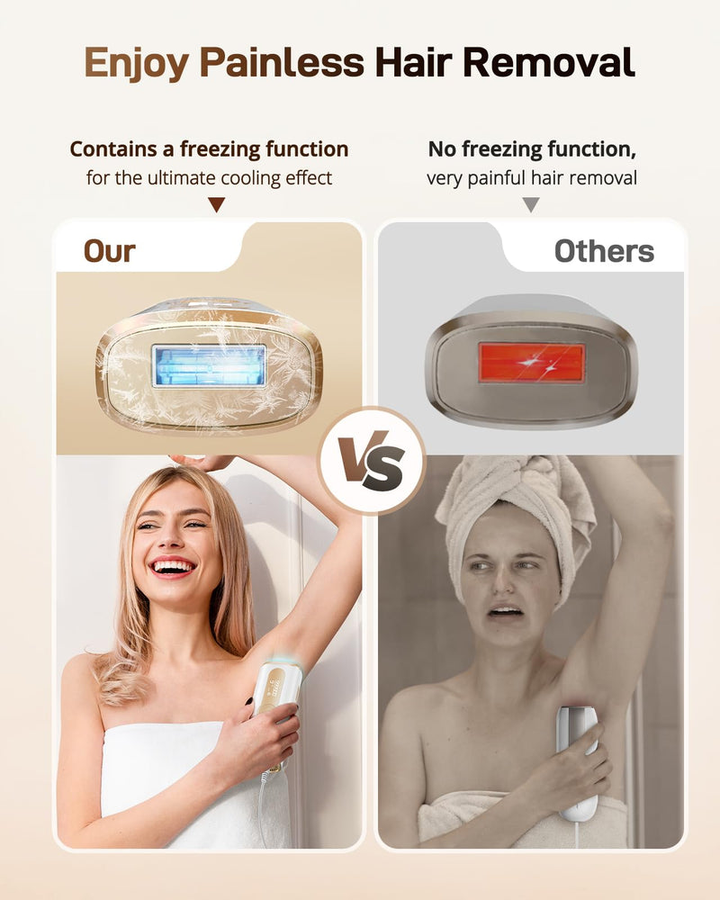 [Australia] - IPL Laser Hair Removal for Women and Men, Ice-Cooling Laser Hair Removal Device Safe at-Home Epilators for Face Armpits Arms Bikini Line Legs Whole Body KA10 