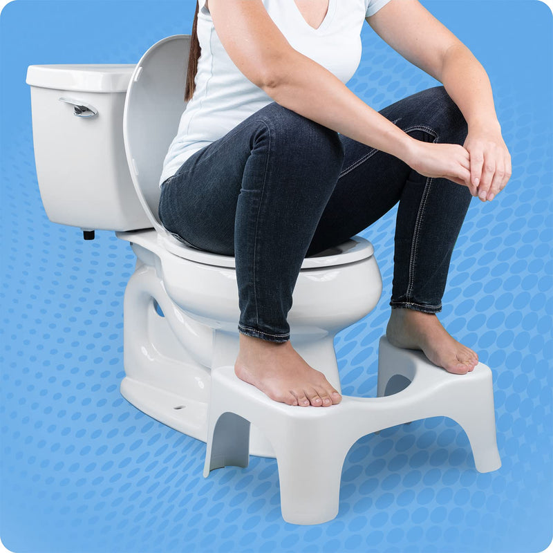 [Australia] - Squatty Potty Simple Bathroom Toilet Stool, White, 7" 