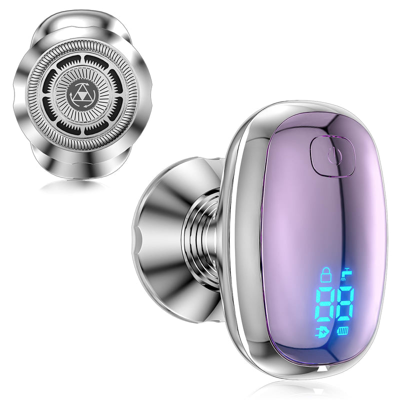 Electric Razors for Women with 3-Ring Blade - Leg Hair Remover for Smooth Skin, Rechargeable Cordless & Waterproof Shaver for Easy Body Grooming Purple