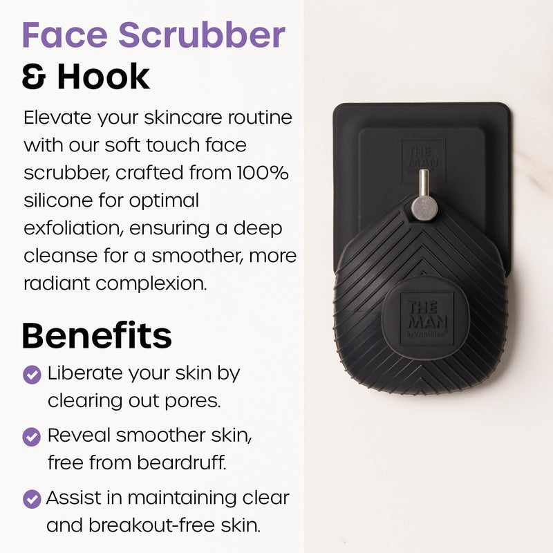 The Man Face Scrubber + Hook & Ball Deodorant Gel - Bundle