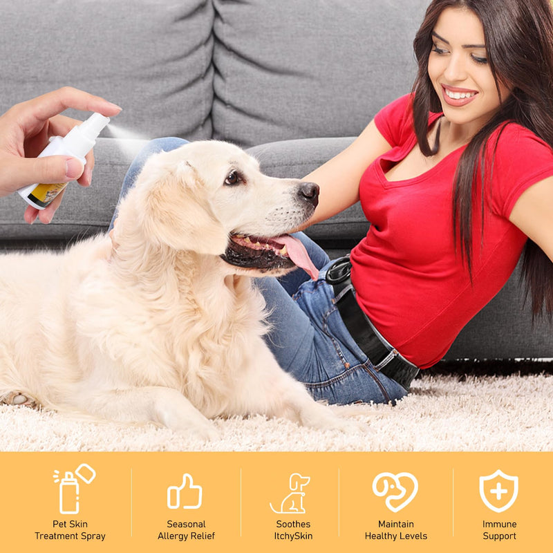 Pet Skin Sprays for Dogs & Cats,Pet Skin Care Spray, Nature Soothing Spray for Clean and Soft Skin, Pet Skin Treatment Spray for All Animals (2Pcs) - PawsPlanet Australia