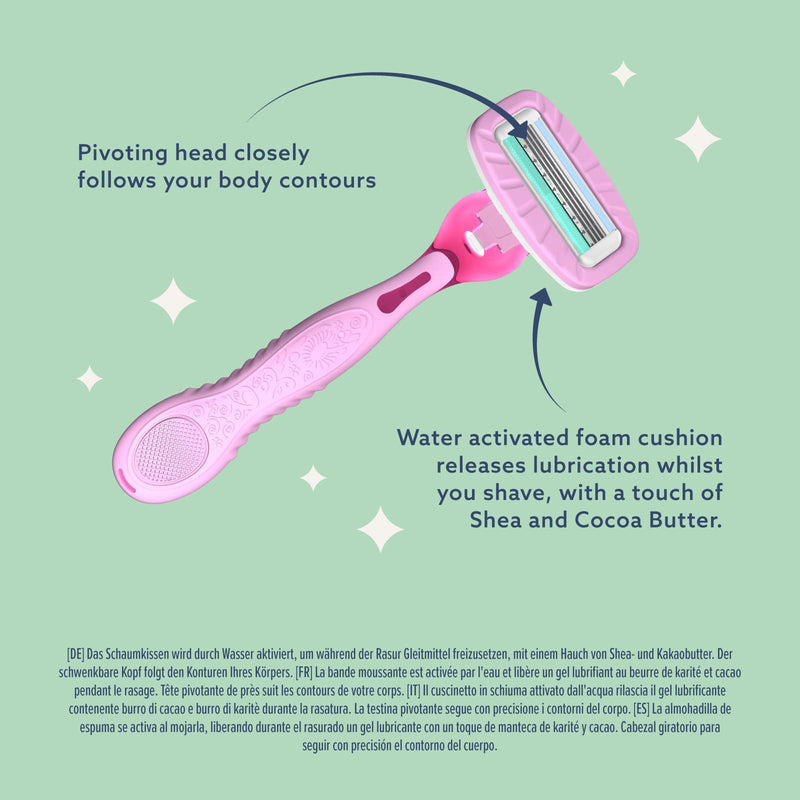 [Australia] - by Amazon for Women All-in-One 4 Blade Razor Refill Pack of 6 6 Refills 