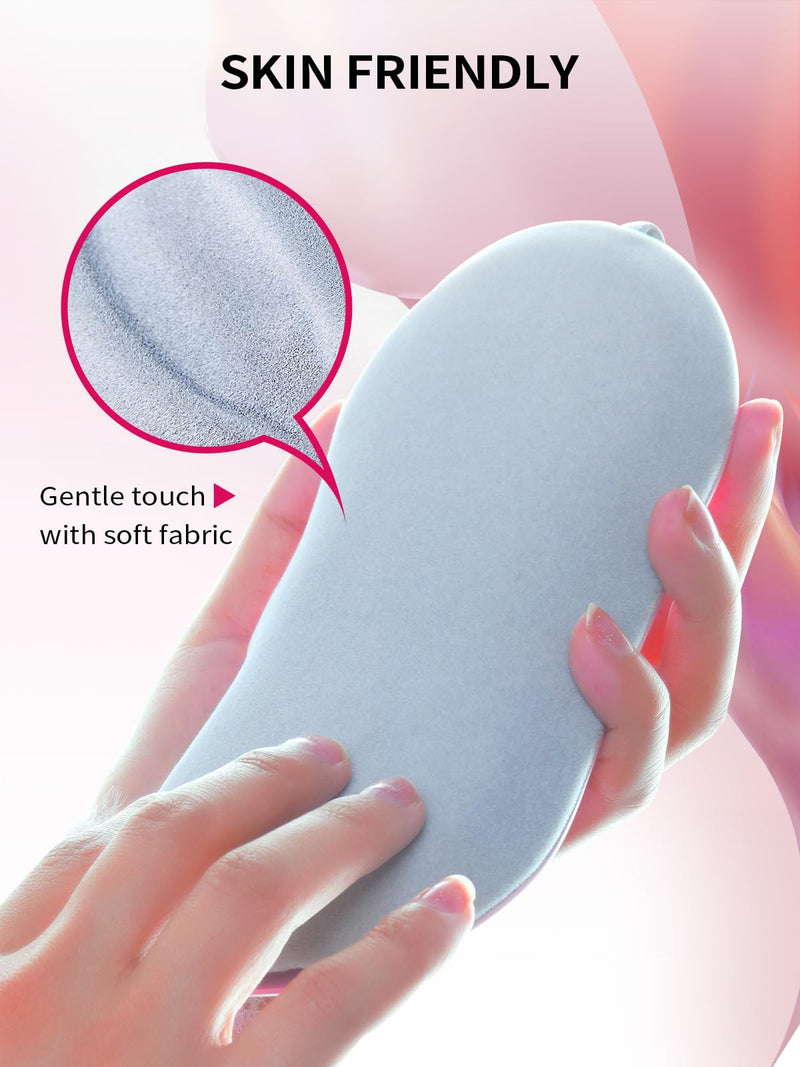 [Australia] - Heating Pad for Period Cramps, Funlover Portable Electric Heating Pad with Vibration, Wireless, Rechargeable for Menstrual Belly Back Pain Relief Girls Women Woman, Pink Gray Standard 