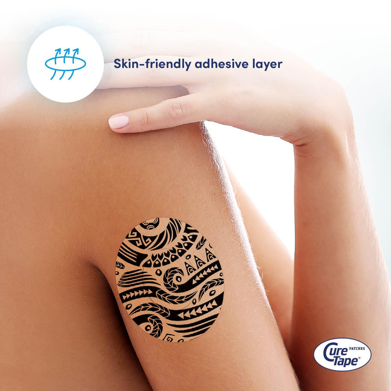 CureTape Sensor Patches - Sensor Fixing Plasters - 25 Covers for Freestyle Libre, Dexcom and Medtronic Guardian Sensors - Fixation Tape for Your Sensor Tattoo One Size