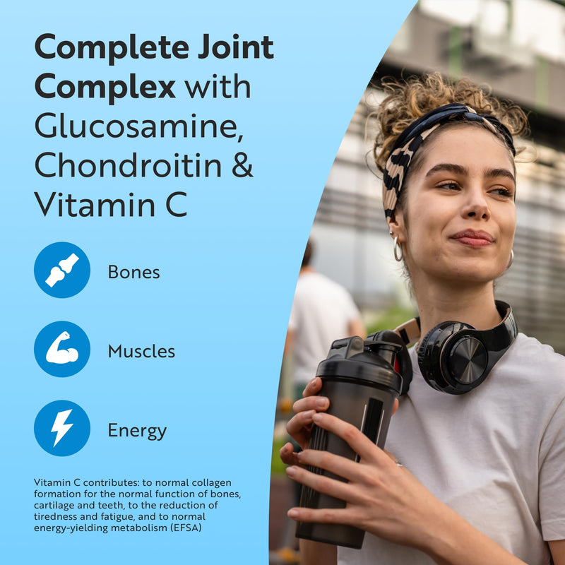 Nutravita Glucosamine and Chondroitin - 90 Capsules - Glucosamine and Chondroitin High Strength - 6-in-1 Complex with Added Vitamin C, Turmeric, Ginger & Rosehip - Food Supplements Made in The UK