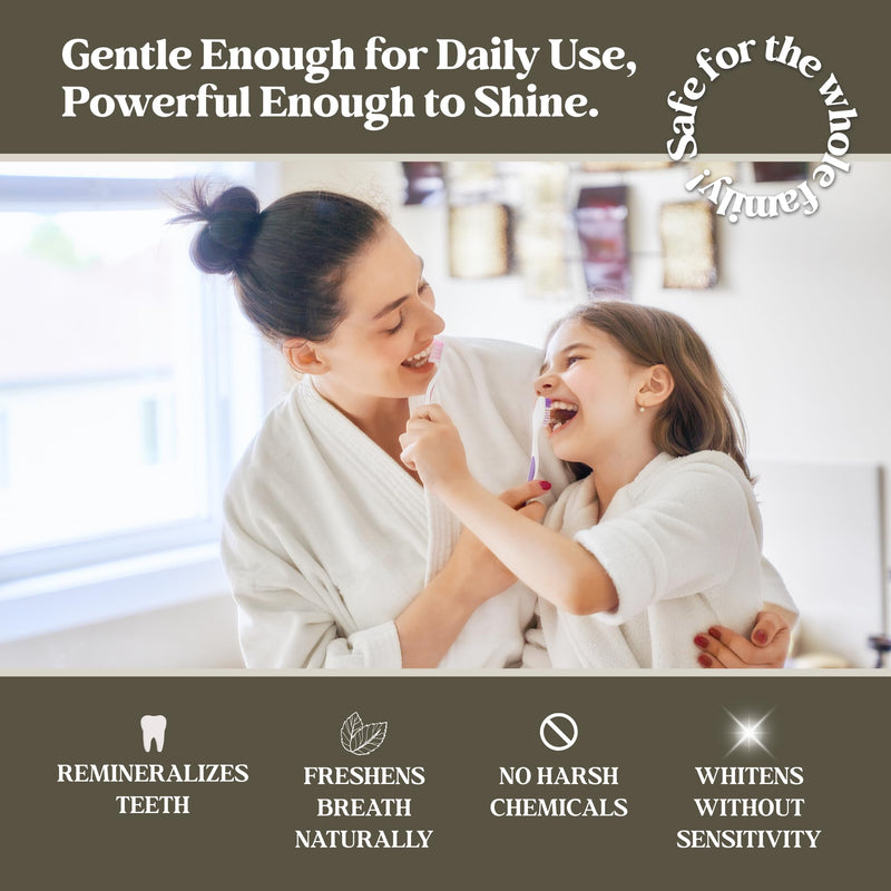 [Australia] - Hydroxyapatite Tooth Powder | Remineralizing Toothpaste | Fluoride-Free | Whitening | All Natural | 2 oz Amber Glass Jar (with Xylitol) (Orange) Orange 2 Ounce (Pack of 1) 