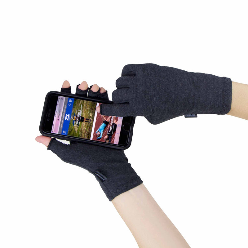 Zensah Compression Gloves Small Gray
