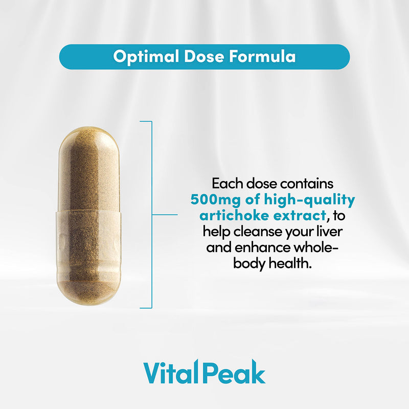 [Australia] - Herbal Artichoke Supplement - Potent 500 mg Artichoke Extract Capsules for Enhanced Liver Health & Digestive Relief I Artichoke Leaf Extract Boosts Energy & Focus I 90 Capsules 90 Count (Pack of 1) 