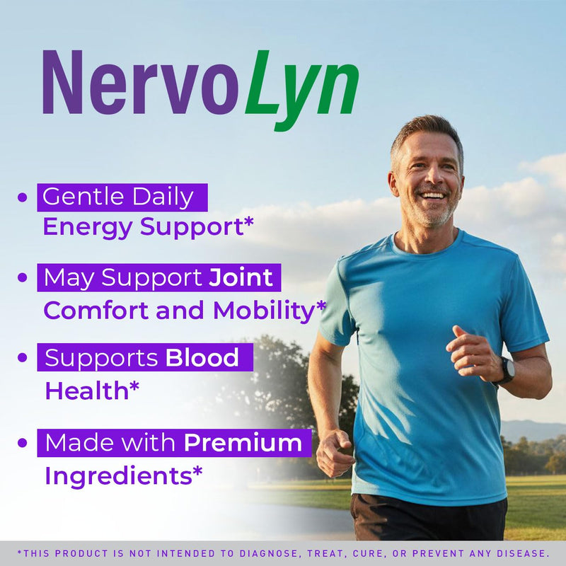 (3 Pack) NervoLyn Capsules - Official Nervo Lyn Advanced Supplement Formula Nerve Health, Natural NervoLyn Brain & Memory Focus Vitamins Suppor for Overal Health & Wellness, 180 Capsules for 3 Months