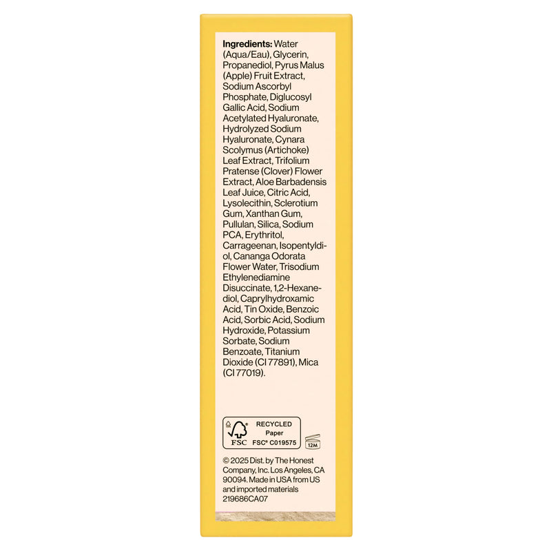 Honest Beauty Vitamin C Radiance Serum, Sensitive Skin, Unscented, 1 fl oz