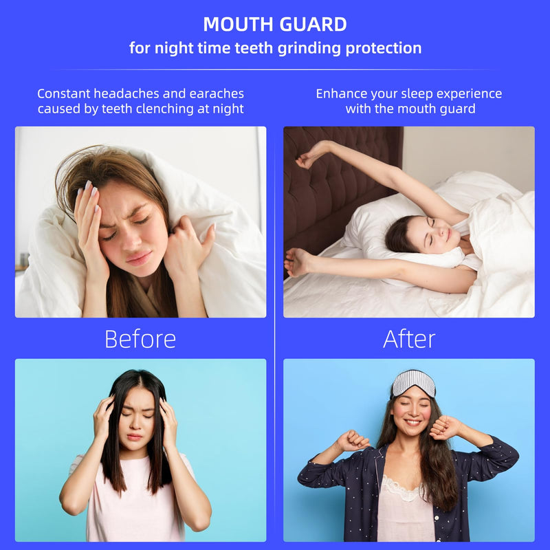 [Australia] - Mouth Guard for Grinding Teeth at Night，buluoushen Night Guard，10 Pack Night Guards for Teeth Grinding，Teeth Grinding Mouth Guard for Sleep,1 Sizes & 1 Travel Case 