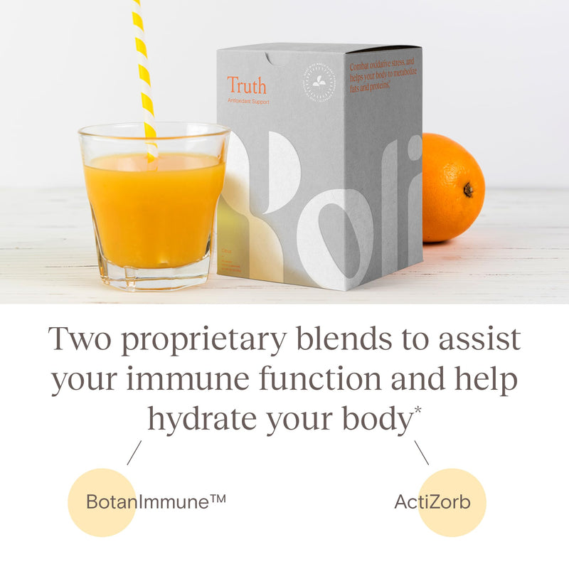 Yoli Truth Antioxidant and Immune Support, Citrus Flavor, 30 Packets Box | Antioxidant and immune blend with vitamin C, botanicals, superfruits, and minerals to support daily wellness and vitality. 4.7 Ounce (Pack of 1)