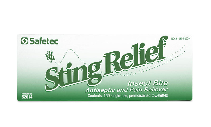 [Australia] - Safetec Sting Relief Wipes, 150 Count Box 150 Count (Pack of 1) 