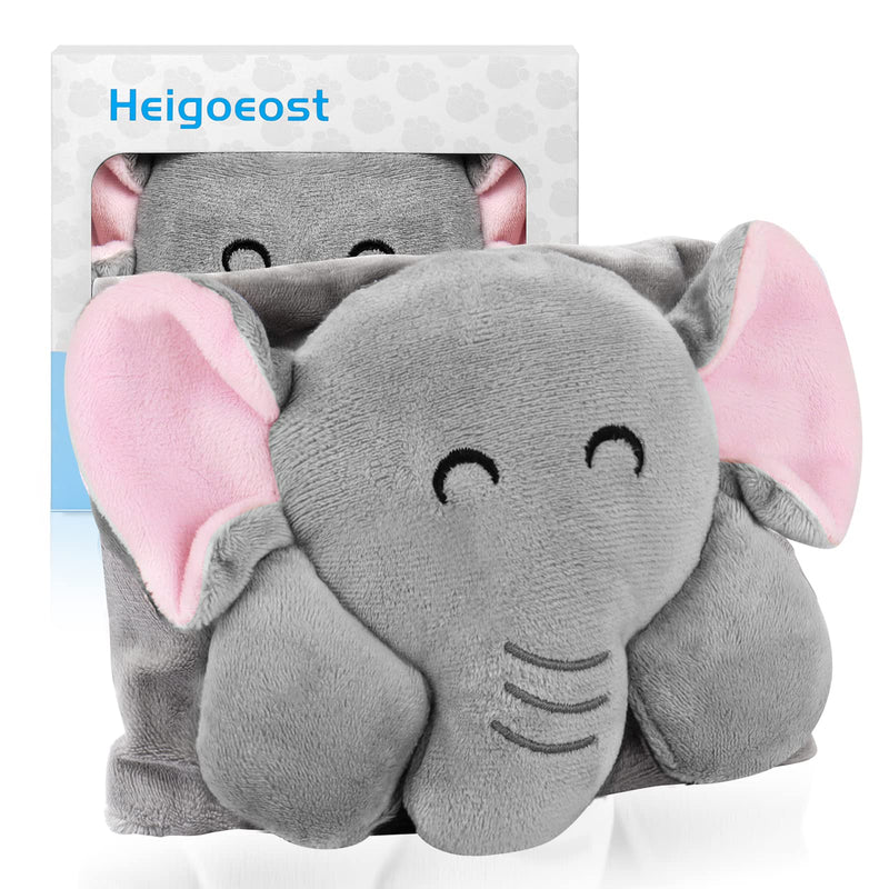 Baby Colic and Gas Relief - Heigoeost Heated Tummy Wrap for Newborns Belly Relief by Soothing Warmth, Baby Heating Pad Swaddling Belt Relief & Soothe Gas, Colic and Upset Stomach for Fussy Infants Elephant