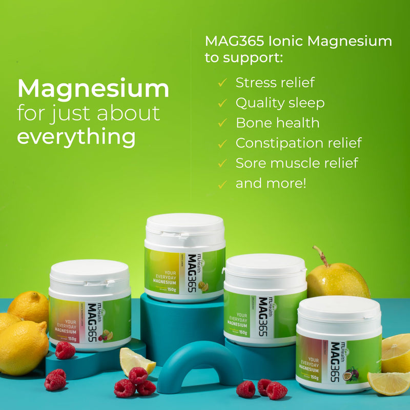 MAG365 Magnesium Citrate Powder - Highly Absorbable Magnesium Supplement - Passion Fruit 300g 300 g (Pack of 1)
