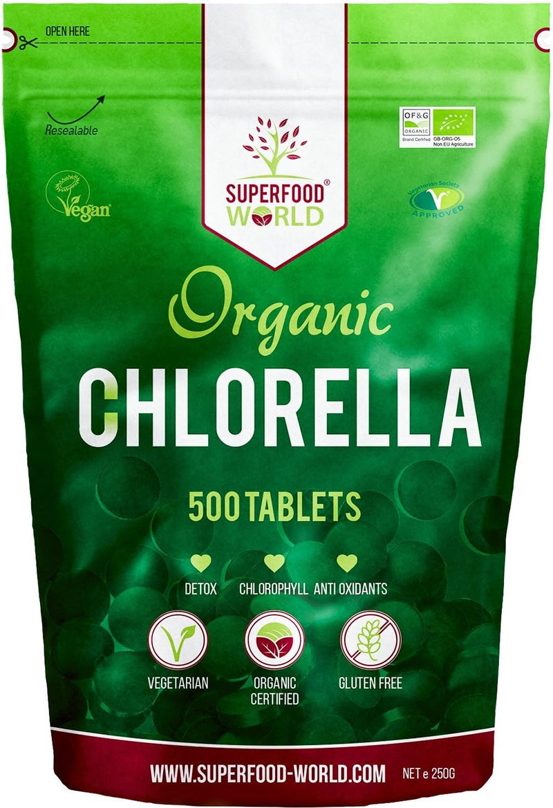 Nutrality Organic Contaminant-Free Chlorella Tablets from Taiwan, 250mg, 400 Count, 80 Days Supply, Natural Green Superfood and Immune Defense Booster Detoxifying Algae