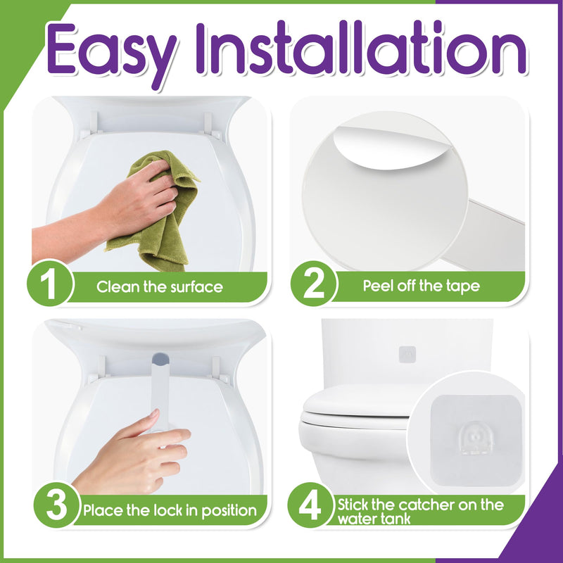 [Australia] - Child Safety Toilet Seat Lock - Easy to Install and Use Toilet Lock, Baby Proof Your Bathroom - Easy Install No Tools Needed - Fits Most Toilets - 1 Pack 