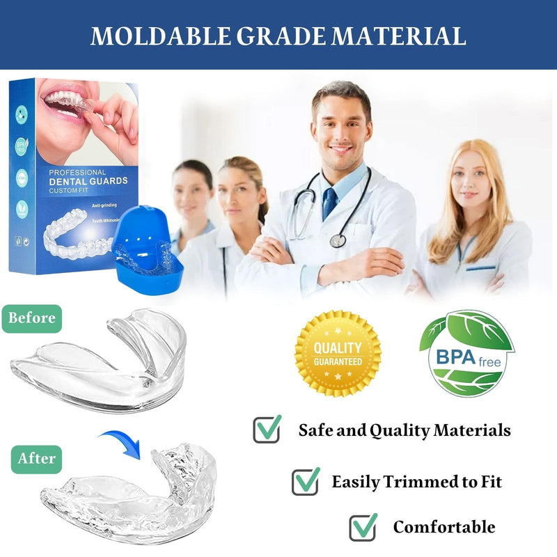 [Australia] - Mouth Guard for Clenching Teeth at Night, Night Guards for Teeth Grinding, Mouth Guard for Grinding Teeth at Night, Reusable Teeth Grinding Mouth Guard, Mouthguards for Grinding of Teeth (4 Piece Set) 