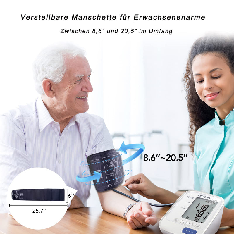 [Australia] - Extra Large Blood Pressure Cuff Arm for Omron, Feifuns 8.6''-20.5'' XL Large Arm Replacement Cuff, Blood Pressure Cuff for Large Arm (BP Device Not Included) Xl-blue 