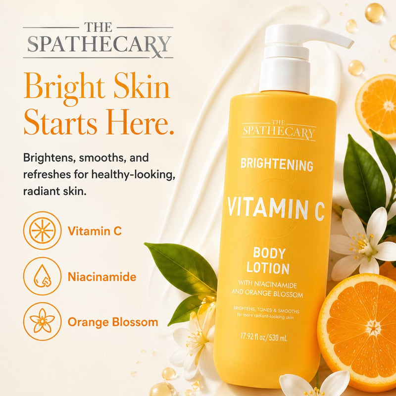 Vitamin C Body Lotion – Radiance Moisturizer with Niacinamide & Orange Blossom for Dull Dry Skin, Helps Tone & Smooth Skin Appearance, Daily Moisture & Skin Hydration Routine, 17.92 oz 17.92 Fl Oz (Pack of 1)