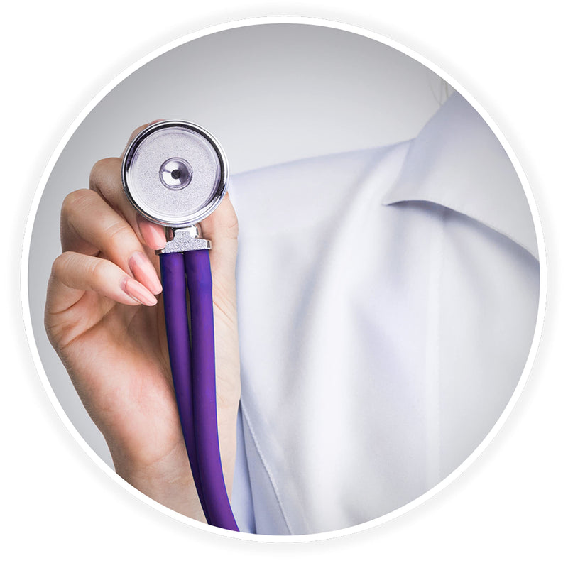 [Australia] - ASA TECHMED Sprague Double Tube Adult and Pediatric Stethoscope + Matching EMT Shears, Ideal for EMT, Nurse, Doctor, Medical Student, Paramedic, and First Responders (Purpe) Purple 