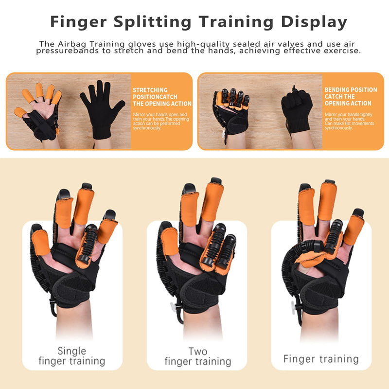 [Australia] - Rehabilitation Robot Gloves for Stroke Recovery Hemiplegia Finger Hand Function Rehabilitation Therapy Arthriti Glove Large Left Hand 