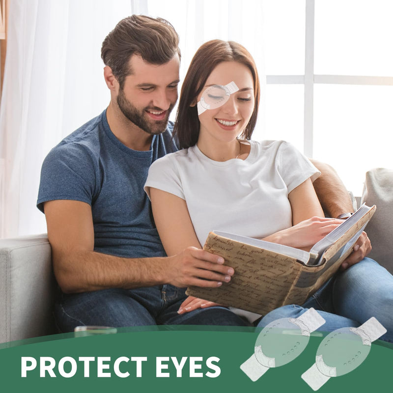 [Australia] - GUTERTOP Pack of 8 transparent medical eye patches, comfortable eye mask after operations, breathable eye patch, plastic eye patches with small hole for adults and children 