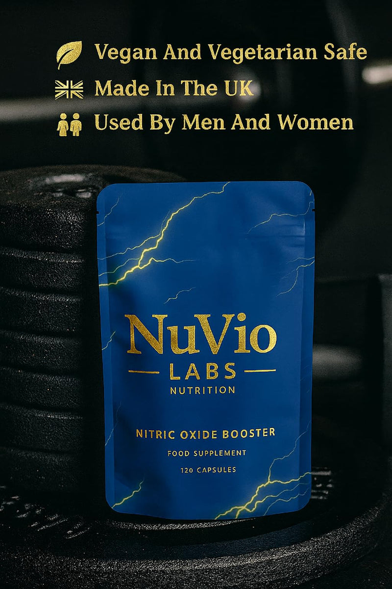 Nitric Oxide Supplement for Men - High Strength 3140mg Science Backed L-Arginine/L-Citrulline - Nitric Oxide Booster for Support of Blood Flow, Male Health, Energy & Gym Pump | Nuvio Labs Nutrition
