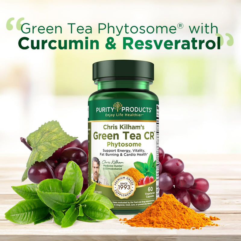 [Australia] - Purity Products Green Tea CR w/Phytosome Technology for Boosted Bioavailability from Chris Kilham 60 Capsules 