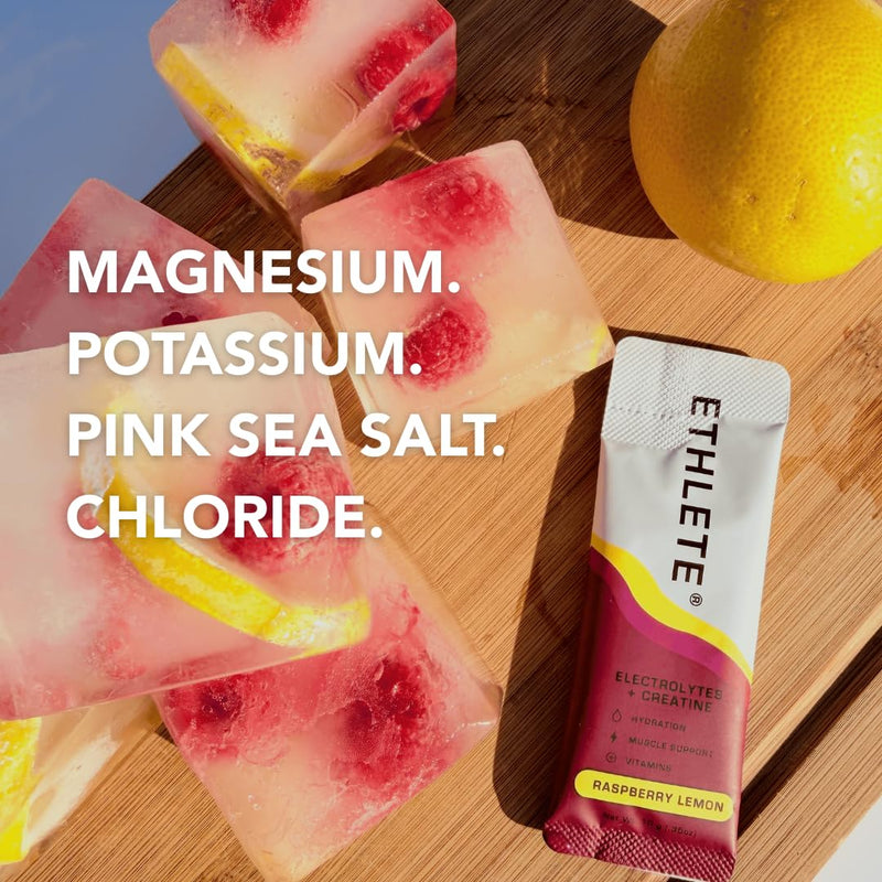 Electrolytes + Vitamins + Creatine, Powder (3-Flavors), 5g Creatine Monohydrate, with Electrolytes, Magnesium, Potassium, Vitamins B6, B12 & C (Peach Mango, Lemon Lime, Raspberry Lemon) Peach Mango