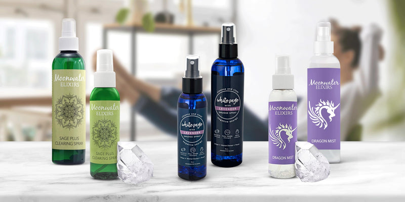 White Sage Smudge Spray for Spiritual Cleansing & Aura Protection, Sage & Lavender Smudging - Cleansing Negative Energy & Protection, Clear Quartz Reiki Energized Aromatherapy Room Mist - 8oz 8 Fl Oz (Pack of 1) White Sage and Lavender