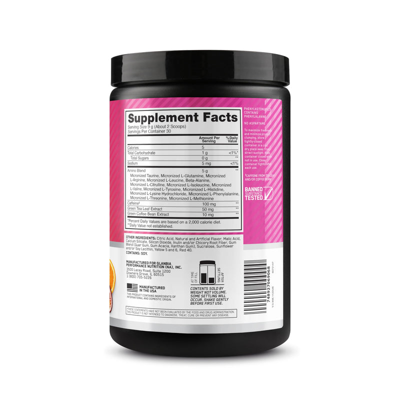 [Australia] - Optimum Nutrition NEW Flavor Amino Energy - Pre Workout with Green Tea, BCAA, Amino Acids, Keto Friendly, Green Coffee Extract, Energy Powder - Tropical Sunrise, 30 Servings (Packaging May Vary) 30 Servings (Pack of 1) 