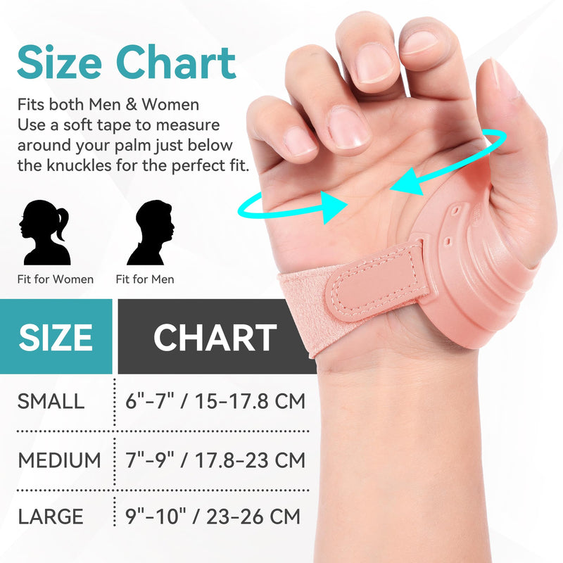 FORTEMOTUS CMC Thumb Brace, Upgrade Thumb Splint for CMC Joint Pain Relief and Support, Osteoarthritis, Tendonitis, Arthritis, CMC Joint Thumb Arthritis Brace: for Women Men (Pink, Right Hand, Medium) Pink - Right Hand