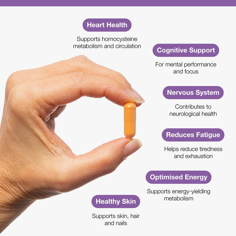 Metagenics - High Strength Vitamin B Complex - Reduction of Tiredness and Fatigue - Supplement with Folate, Vitamin B6 + B12, Inositol & Choline - 90 Capsules