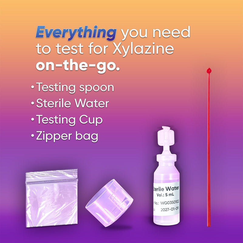 Safe Life Xylazine Test Strips, Test Liquids and Powders for Presence of Xylazine [5 Pack]