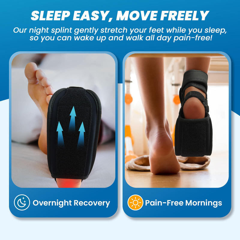[Australia] - Plantar Fasciitis Night Splint - Adjustable Plantar Fasciitis Brace For Sleeping, Night Splint For Achilles Tendonitis, Heel Spur, Plantar Fasciitis Relief Women Men, Day & Night Use (L, XL) L,XL 