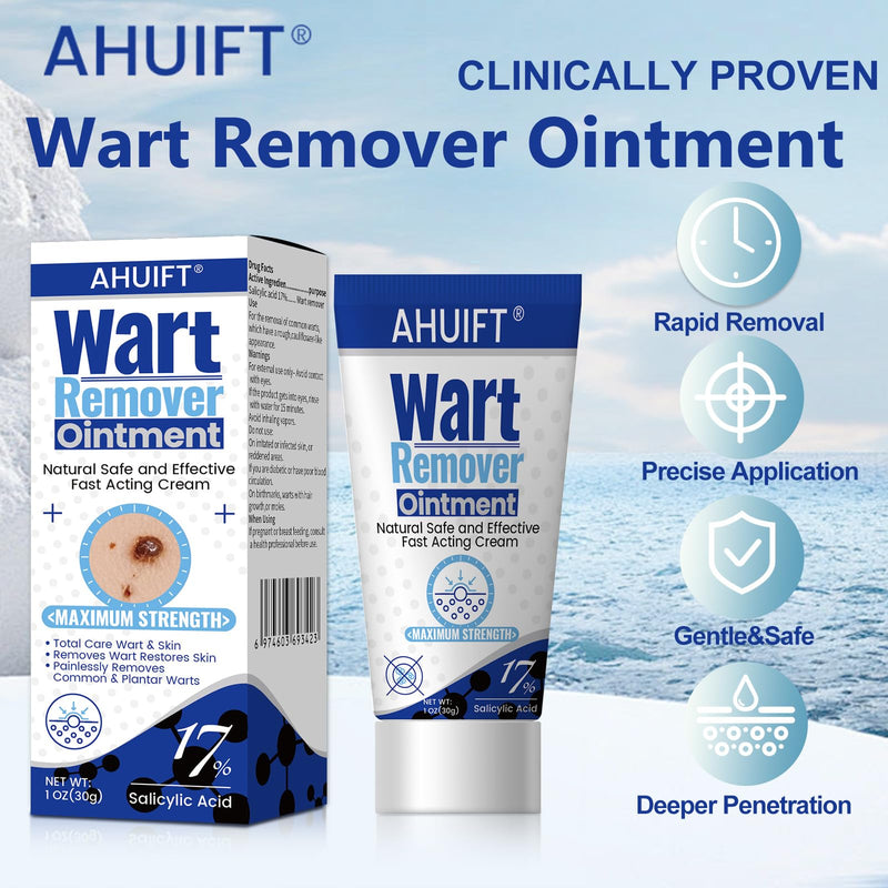 [Australia] - Fast Action Wart Remover Ointment Maximum Strength Cream with Salicylic Acid - Fast-Acting Wart Cream Freeze Off Designed for Warts XK04 