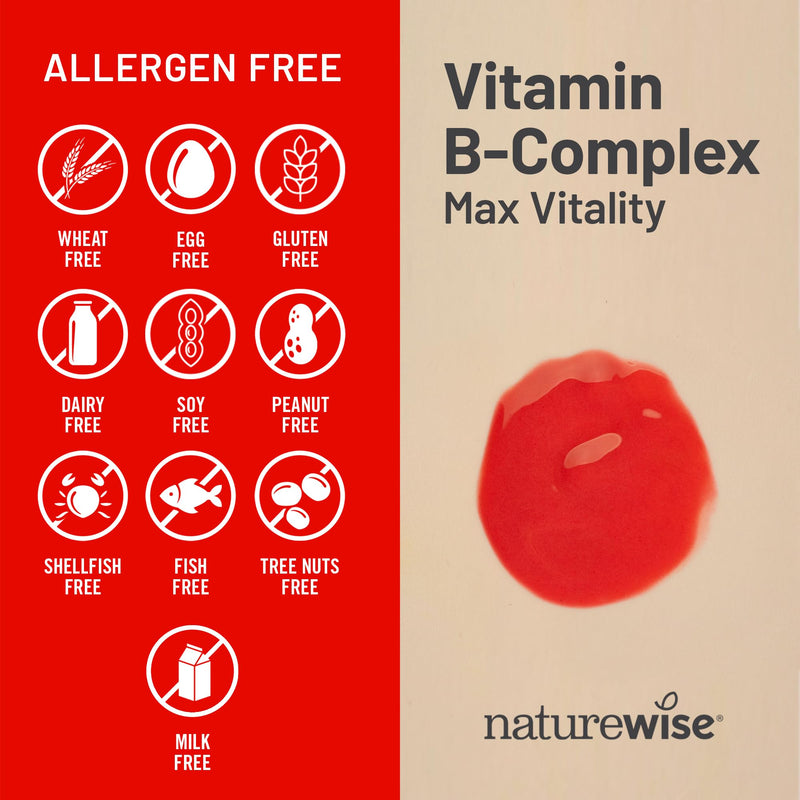 NatureWise B Complex Vitamins with Folic Acid 60 Count + Extra Strength Vitamin C 1000mg Capsules 60 Count - Bundle for Immune, Energy Levels, Heart Health Support - Soy, Dairy, Gluten Free, Non-GMO
