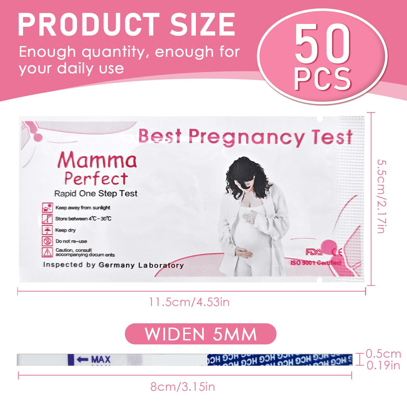 [Australia] - Pregnancy test 50 pieces, fertility test for women, pregnancy test early test strips, sensitive fertility prediction test strips, reliable early pregnancy test No 