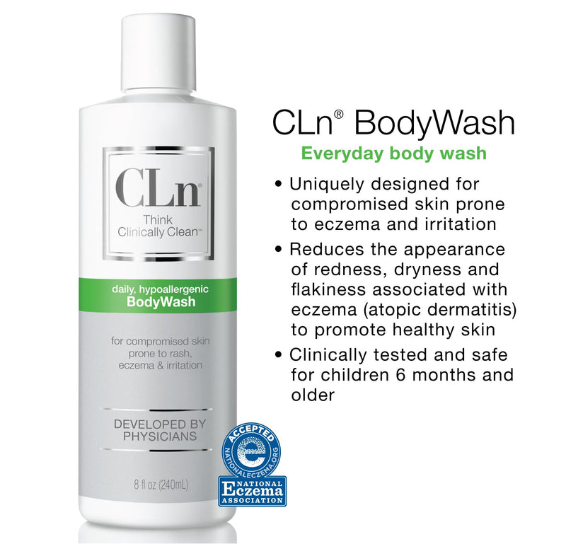 [Australia] - CLn¬Æ BodyWash ‚ÄìNon-Drying Body Wash, For Compromised Skin Prone to Eczema, Dermatitis, Rash & Hidradenitis Suppurativa, Fragrance-Free & Paraben-Free, 8 fl oz. 8 Fl Oz (Pack of 1) 