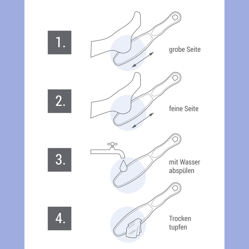 [Australia] - TITANIA double foot file (coarse & fine) • Two-sided callus file • Ergonomic foot file • Effective callus rasp foot • Made in Germany • Foot file (23cm) COARSE & FINE 