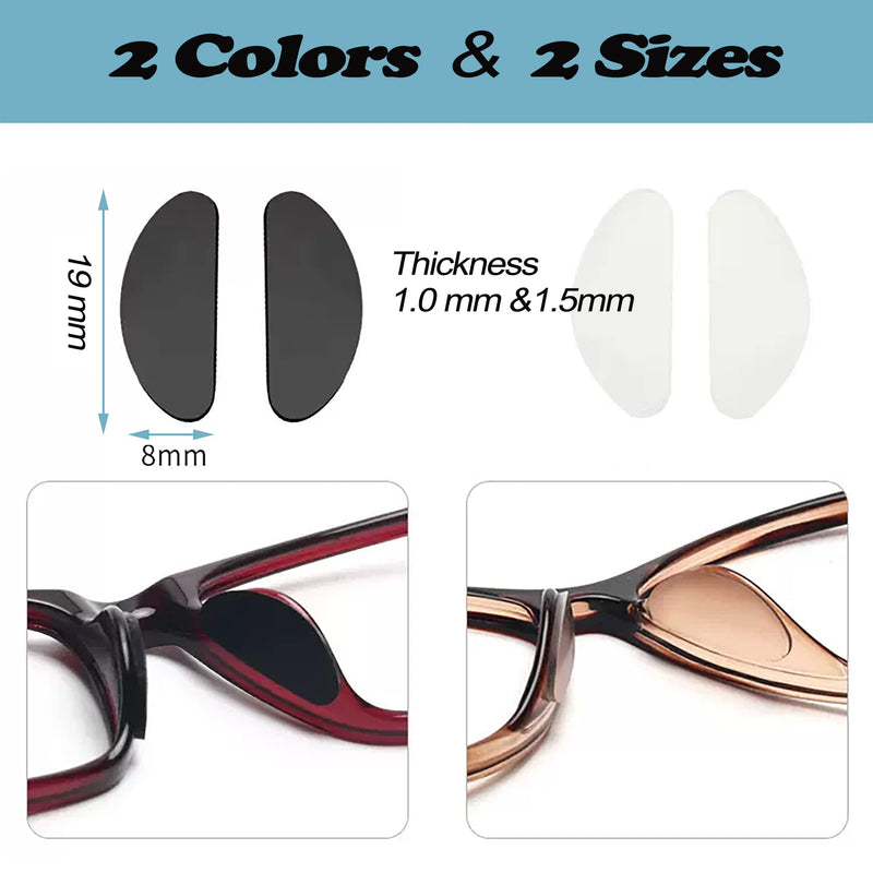 [Australia] - 20 Pairs Eyeglasses Nose Pad, Soft Silicone Pads Glasses Adhesive Anti-Slip Nose Pads for Eyeglass Glasses Sunglasses (Clear 1.0mm) Clear 