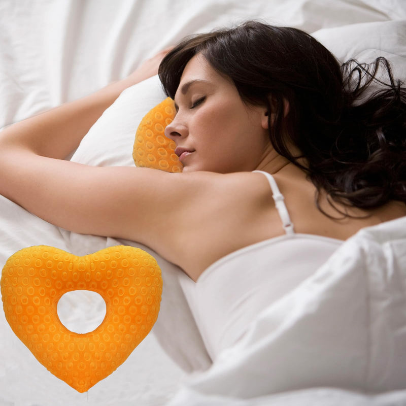 [Australia] - Ear Piercing Pillow for Side Sleepers with an Ear Hole for CNH and Ear PainEar Inflammation Pressure Sores, Cotton Love Side Sleeping Pillow, Ear Guard Pillow (Orange) Orange 